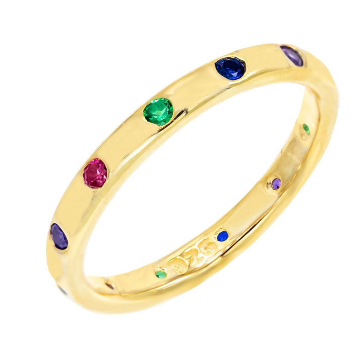 Multi-Color / 5 Multi-Color Stone Ring - Adina Eden's Jewels