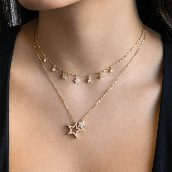  Stars Charm Necklace - Adina Eden's Jewels