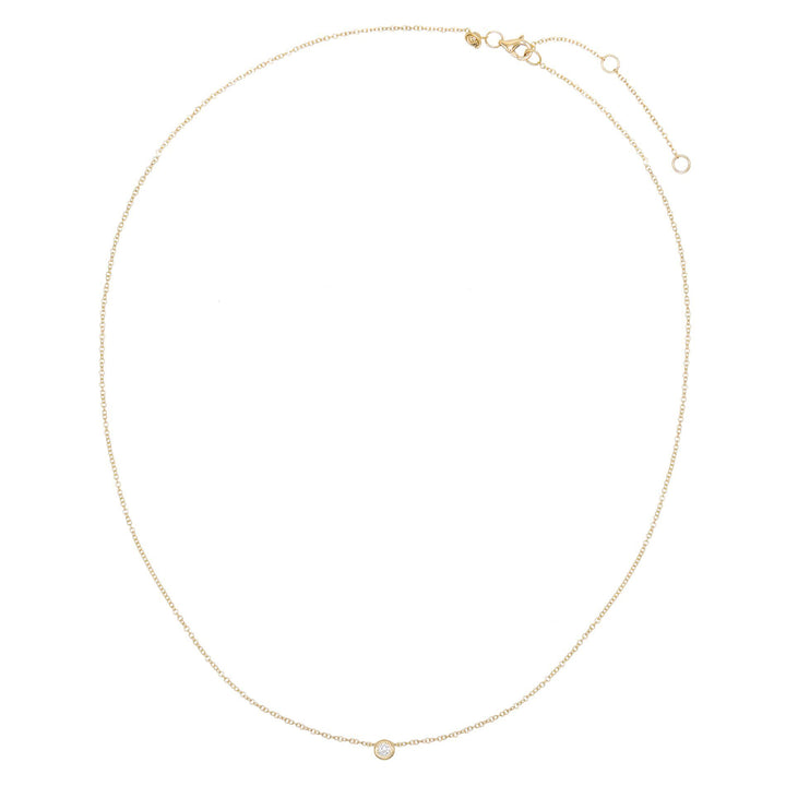  Diamond Solitaire Necklace 14K - Adina Eden's Jewels