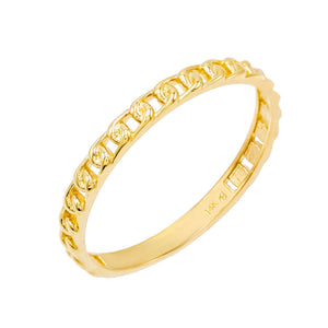 14K Gold / 8 Small Chain Link Ring 14K - Adina Eden's Jewels