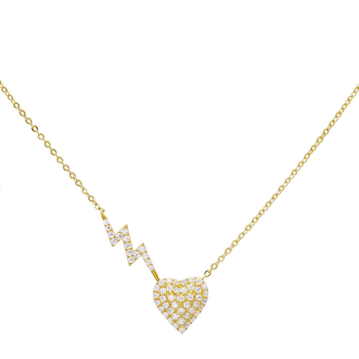 Gold Heart-Struck Necklace - Adina Eden's Jewels