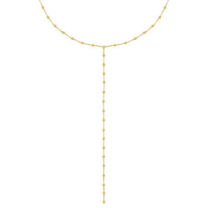 Gold Ball Chain Lariat - Adina Eden's Jewels