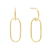 Gold Oval Dangle Stud Earring - Adina Eden's Jewels