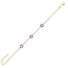 Amethyst Purple Pastel Flower Tennis Bracelet - Adina Eden's Jewels