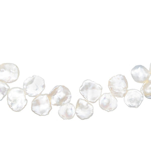 Pearl White / 16 MM Keshi Pearl Necklace - Adina Eden's Jewels