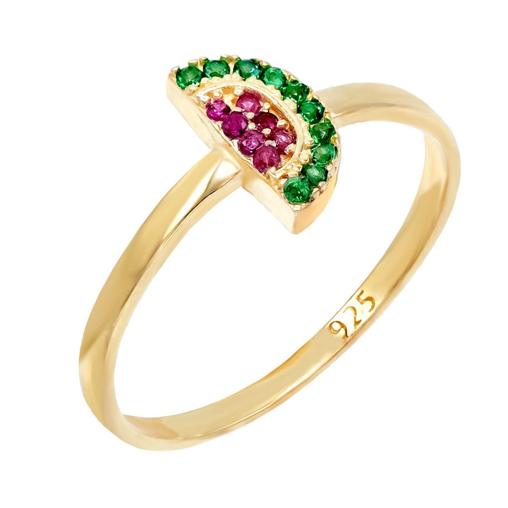 Multi-Color / 5 Watermelon Ring - Adina Eden's Jewels