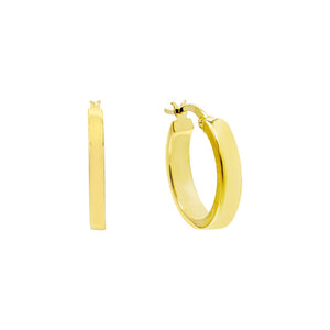 Gold / 20 MM Solid Hoop Earring - Adina Eden's Jewels