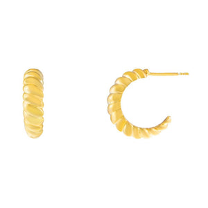 Gold Braided Hoop Earring - Adina Eden's Jewels