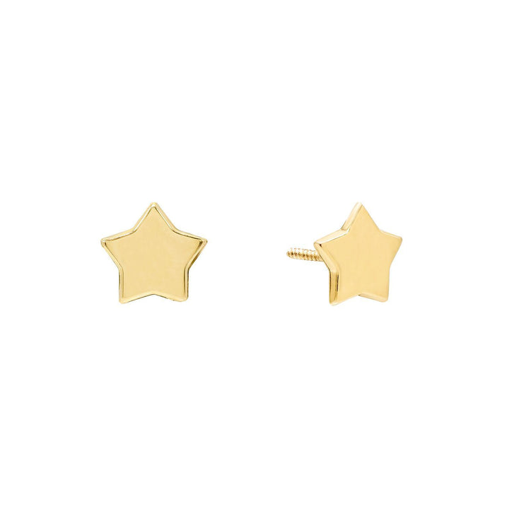 14K Gold Star Stud Earring 14K - Adina Eden's Jewels